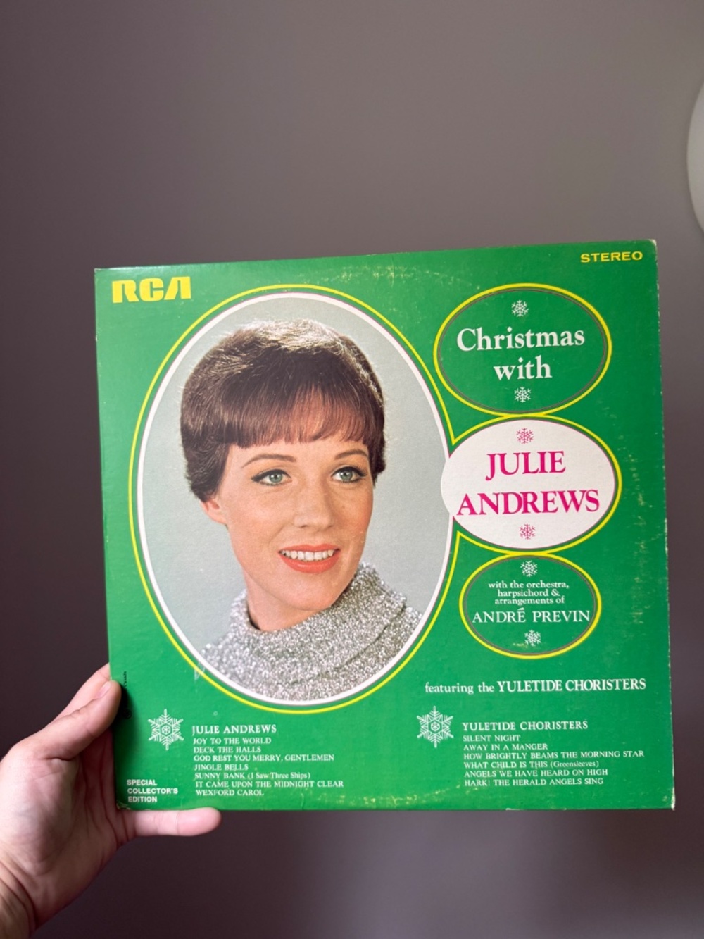 Vintage c1969 Holiday Music Christmas with Julie Andrews Vintage Vinyl Record